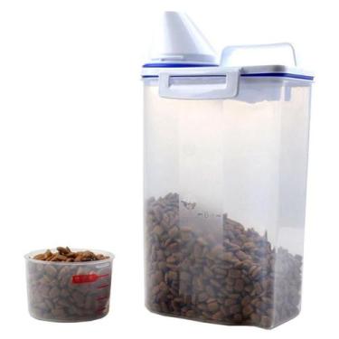 Imagem de Pote Porta Ração Dispenser Tampa Dosador Armazenar 2,3l - ELO