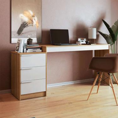 Imagem de Escrivaninha Extensível Office 3 GV Mel e Branca