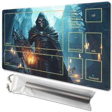 Imagem de TCGMAT MTG Playmat - Non-Slip Backing Printing, Ideal for Card Game Enthusiasts TCG Playmat (Demon Skeleton-Deck)