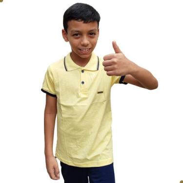 Imagem de Camisa Gola Polo Infantil Camiseta Juvenil Masculina Menino - Moda_Gas