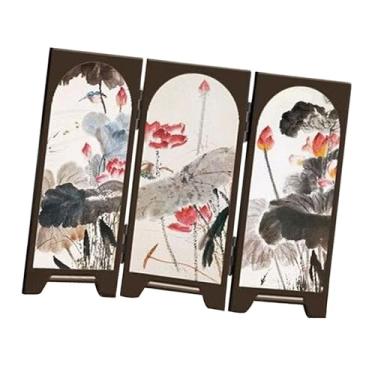 Imagem de Wswqop Mini Divisória de Ambientes, Tela Decorativa, Parede Divisória de 3 Partes para Sala de Estar, Estilo D, Tamanho real