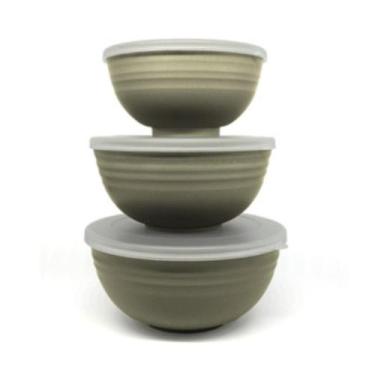 Imagem de Conjunto 3 Bowls De Bambu E Pp Com Tampa - Ad Importação