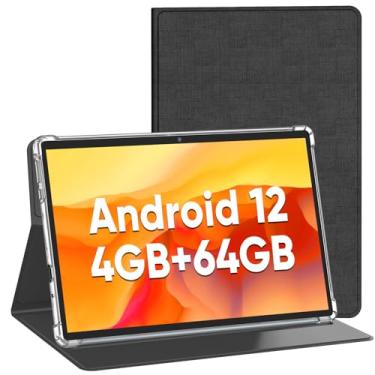 Imagem de Tablet Android, tablet de 10,1 polegadas, 4 GB + 64 GB, 1 TB expansível Android 12 com bateria de 8000 mAh, câmera dupla de 5 + 8 MP, Bluetooth, tela sensível ao toque FHD, WiFi, tablets com