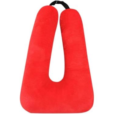 Imagem de Travesseiro De Viagem Travesseiro De Pescoço De Viagem Travesseiros De Viagem De Pelúcia Para Assento Traseiro De Carro Travesseiro De Pescoço De Viagem Em Forma De U Alm, Grün, 46 * 72cm