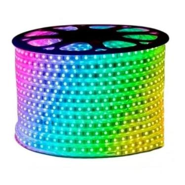 Imagem de Fita Led 12mm 220v Smd 5050 4 Fios 14,4w/M Rgb - DIVERSOS