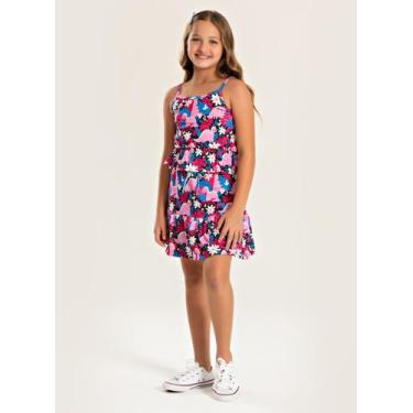 Imagem de Conjunto Verão Menina Preto Cropped Alcinha e Saia com Babado Jardim d