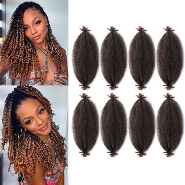 Imagem de Braiding Hair Yufeihe Marley Twist, 16 cm, Spring Afro, 8 pacotes