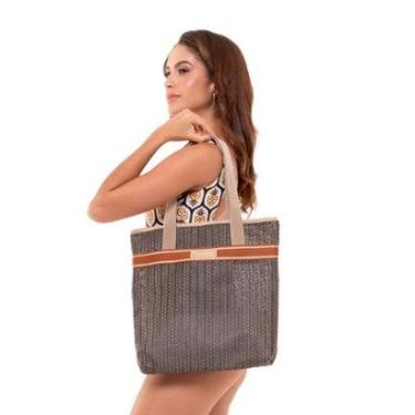 Imagem de Bolsa De Praia Silvia Caramelo-Feminino
