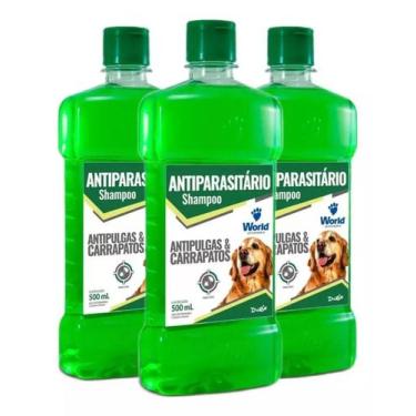 Imagem de Kit 3un Shampoo Dugs Antipulgas E Carrapatos 500ml - World