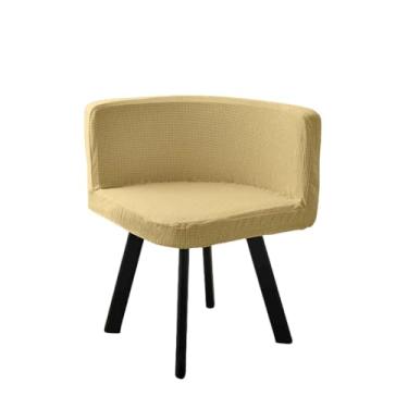 Imagem de Capa para cadeira triangular de 1/2/4/6 peças, com encosto curvo, para cadeira de jantar, capa para assento baixo, para escritório, hotel, decoração de casa (2 peças/amarelo)