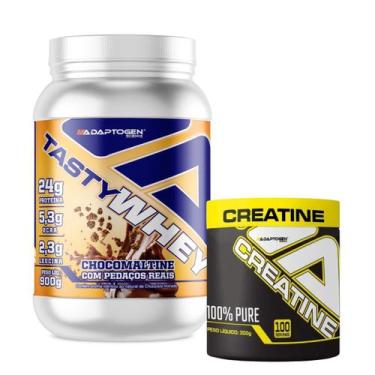 Imagem de Kit Tasty Whey 3w Adaptogen 900g com Creatina Adaptogen 300g - Adaptog