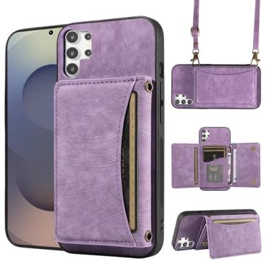 Imagem de Capa de telefone para Samsung Galaxy S25 Ultra 5G Capa carteira com alça de ombro transversal, bolso para cartão fino suporte para celular bolsa flip para celular S25Ultra 25S S 25 25Ultra 6.9 2025