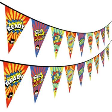 Imagem de Banner com tema de super-herói para crianças (herói de desenho animado)