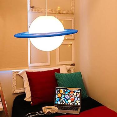 Imagem de Luminária Saturno Rings Quarto Sala Decoração Infantil Leitura (Azul)