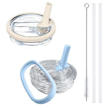 Imagem de Aooiiysd Pacote com 2 tampas Stanley sem derramamento, ajuste de substituição para Stanley Quencher H2.0 de 1,134 g, design à prova de derramamento, material antiqueda e resistente ao calor (conjunto