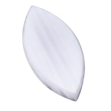 Imagem de predolo Tigela de cristal de selenita, prato de armazenamento, organizador de joias, bandeja de joias para cômoda de quarto, 6cm