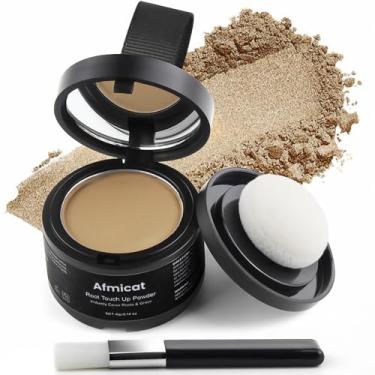 Imagem de Pó instantâneo da linha do cabelo, retoque de raiz para cobertura de cabelos grisalhos e queda de cabelo, cobertura de raiz esconde a perda de cabelo e manchas carecas, tintura de cabelo natural e não