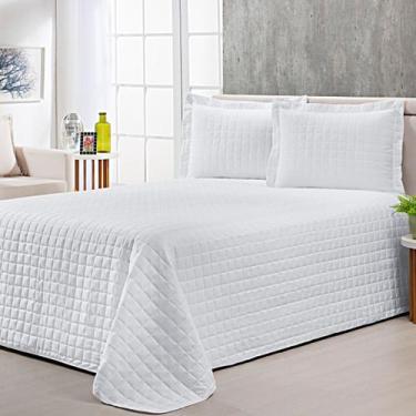 Imagem de Colcha Cobre Leito King com Porta Travesseiro 300 Fios Toque Macio Kit