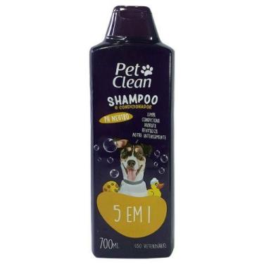 Imagem de Shampoo e condicionador 5 em 1 pet clan cães e gatos 700ml - pet clean