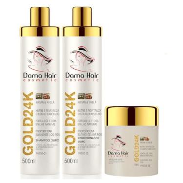 Imagem de Kit Gold 24K Dama Hair Nutrição Capilar Profissional