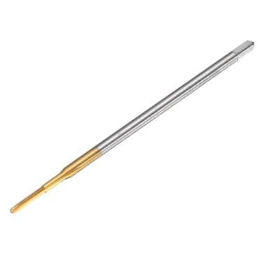 Imagem de uxcell Torneira de rosca métrica M2 x 0,4 H2 80 mm rosca reta rosca fresadora torneiras ferramenta de reparo de rosqueamento