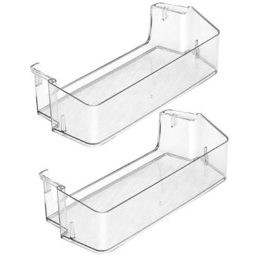 Imagem de Bullro Pacote com 2 W11034658 Substituição do compartimento de porta W10910090 4585666 AP6285464 PS12348327 EAP12348327, W11174793 W11034658 Prateleira de porta de geladeira compatível com amana