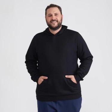 Imagem de Moletom Moleton blusa de frio Canguru Plus Size Agasalho-Masculino