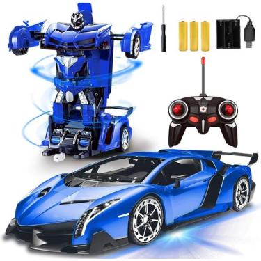 Imagem de Transform Car Robot Toy AMENON com luzes RC Car 1:18 8+ Years