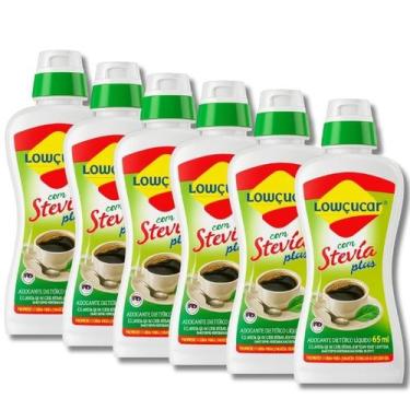 Imagem de Kit 6 Adoçante Líquido C/ Stevia Frasco 65ml - Lowçucar Plus