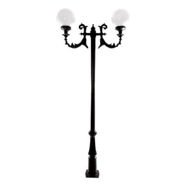 Imagem de Poste Colonial De Jardim Vitória 02 Globos De Alumínio 275Cm - LUMINÁR