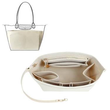 Imagem de Bolsa organizadora feminina Longchamp para bolsa de campeão longa Le Pliage organizador médio 030bege-M