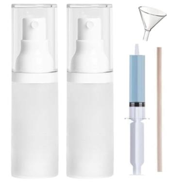 Imagem de FaceBucks Frasco de spray pequeno de 30 ml com ângulo de 360°, portátil recarregável, à prova de vazamento, minifrasco de spray de viagem. Para perfume, toner, spray de cabelo, hidratante facial 【30