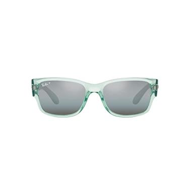 Imagem de Ray-Ban Óculos de sol quadrados RB4388, Verde transparente/azul polarizado, 58 mm