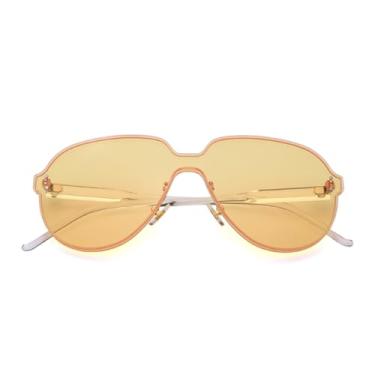 Imagem de VFDHN Óculos de sol sem aro femininos e masculinos, vintage, peça única, UV400, sem armação, para dirigir (6)