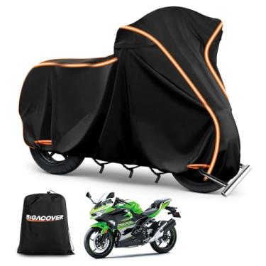 Imagem de Capa de motocicleta 420D para Kawasaki Ninja 400 500 650 Z900 Zx6r modelos de rua sem porta-malas, capa de bicicleta ao ar livre à prova de vento resistente à prova d'água