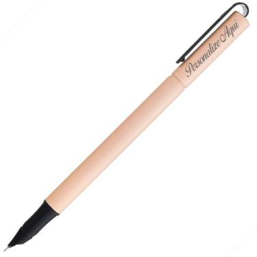 Imagem de Caneta Crown Geek Tinteira Personalizada Nome Símbolo Presente Gravação Laser Sofisticada Elegante (Bege)