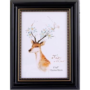 Imagem de Porta-retratos A4 Preto Moldura Mural Certificado Foto Independente E Montada Na Parede Branco Marrom Verde Madeira Maciça Decoração Molduras Para Fotos, Black, 10 inch