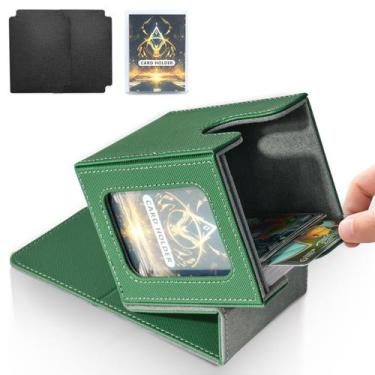 Imagem de Deck Box Jaffzora para MTG Commander, magnética, verde e cinza