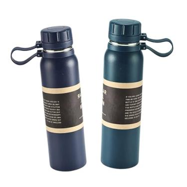 Imagem de Garrafa de Água Térmica Aço Inox 1L, Academia Esportes, Tampa Rosca Vedação, Dupla Parede Isolante Quente e Frio, 1000ml, Verde ou Azul