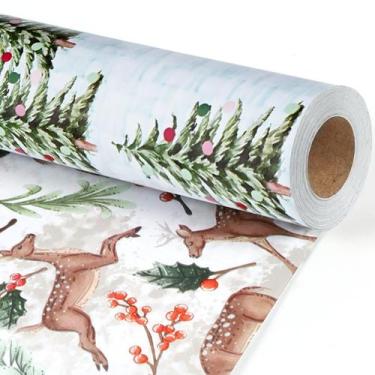 Imagem de Papel de embrulho BIOBROWN Reversível de Natal 43cm x 10m