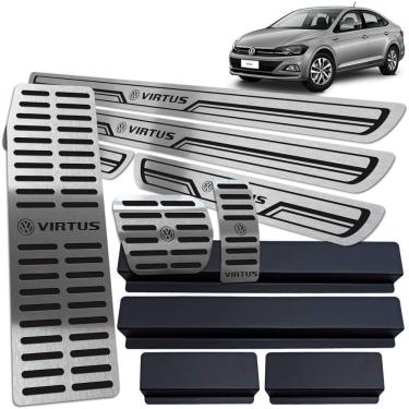 Imagem de Soleira Pedaleira Descanso Virtus 2018 A 2020 Preto BR Auto