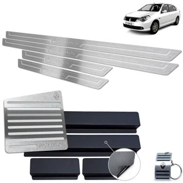 Imagem de Descanso Soleira Renault Symbol 2009 2013 Prata Baixo Relevo