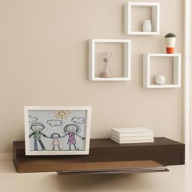 Imagem de Kit Quadro Decorativo 3 Nichos MDF  Conjunto Parede Moderna  Decoração