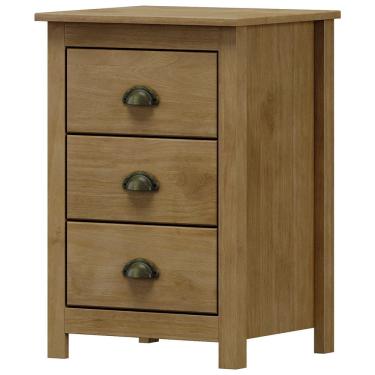 Imagem de Mesa De Cabeceira 3 Gav Madeira Maciça 46 cm 9130 Freijo Milani Store