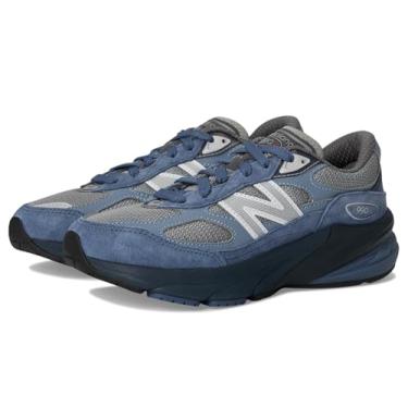 Imagem de New Balance Tênis infantil 990 V6 com cadarço, Indigo vintage/cinza ártico, 20