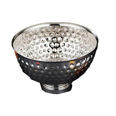 Imagem de Balde de gelo 1 peça balde de gelo de aço inoxidável 304 tigela de champanhe de parede dupla balde de gelo para bar vinho cerveja refrigerador de bebida fria (prata sem orelha)