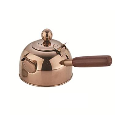 Imagem de Chaleira bule de chá, bule de indução, panela de indução, panela de cerâmica elétrica, panela de fundo plano, aço inoxidável 304, chaleira de chá Kung Fu (B, 680 ml)