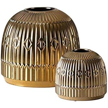 Imagem de Vaso de grés moderno, decoração de hotel, decoração de flores, cerâmica, essencial, botão único, leve, cerâmica, 2 peças para flores (cor