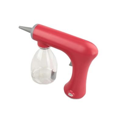 Imagem de oshhni Máquina de espuma com dispensador de garrafas com carregamento USB, fácil de usar, máquina de espuma rápida para quente para casa, salão de barbearia, Vermelho 300ml