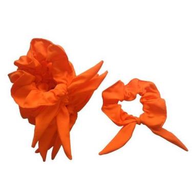 Imagem de Scrunchie Neon Xuxinha Elástico de Cabelo, Rabicó modelo c/ laço - DEN